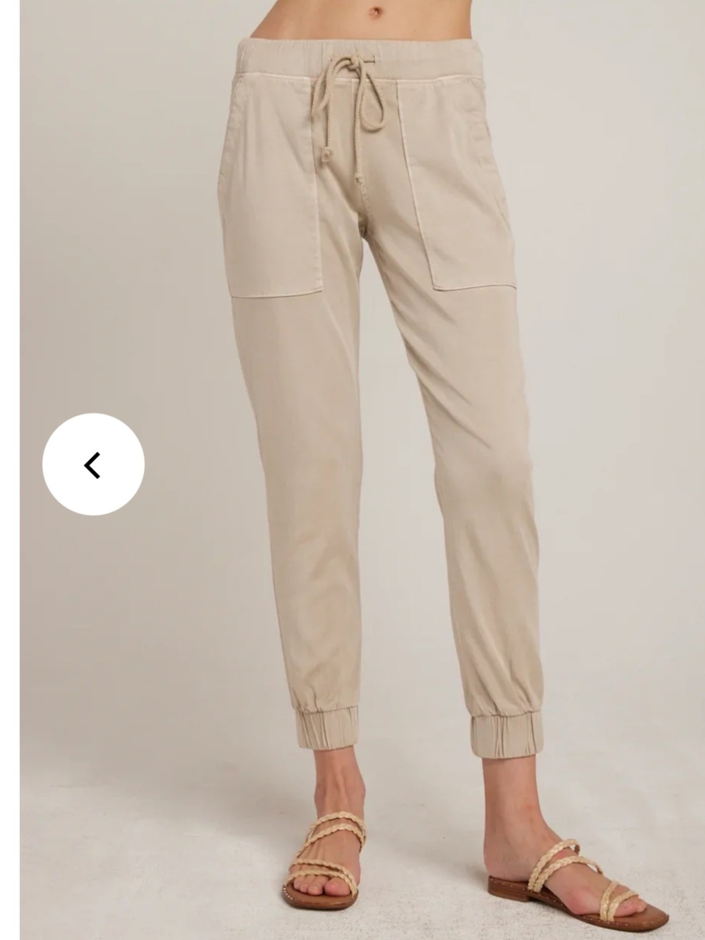 Bella Dahl soft tan pocket joggers